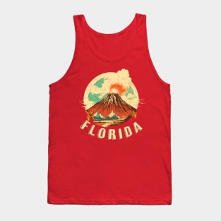 Florida Tourist Volcano Vintage Tank Top